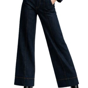 Ben Martin Loose Blue Fit Denim Pant for Women || Baggy Jeans for Womens || Women,'s Loose Jean || High Waist Wide Leg Denim Jeans || Oversized Jean's for Womenss || Straight Fit Women's Jeans 26