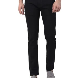 Ben Martin Men's Smart Fit Stretchable Jeans || Black Mid-Rise Denim Pants with Whisker Wash || Premium Casual Wear Jean for Men || 5 Pocket Jean's for Men's (1)