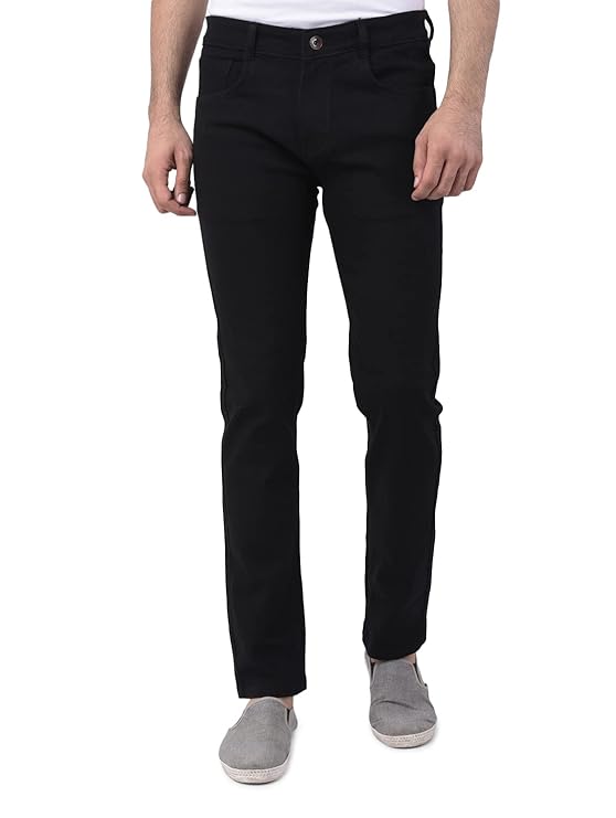 Ben Martin Men's Smart Fit Stretchable Jeans || Black Mid-Rise Denim Pants with Whisker Wash || Premium Casual Wear Jean for Men || 5 Pocket Jean's for Men's (1)